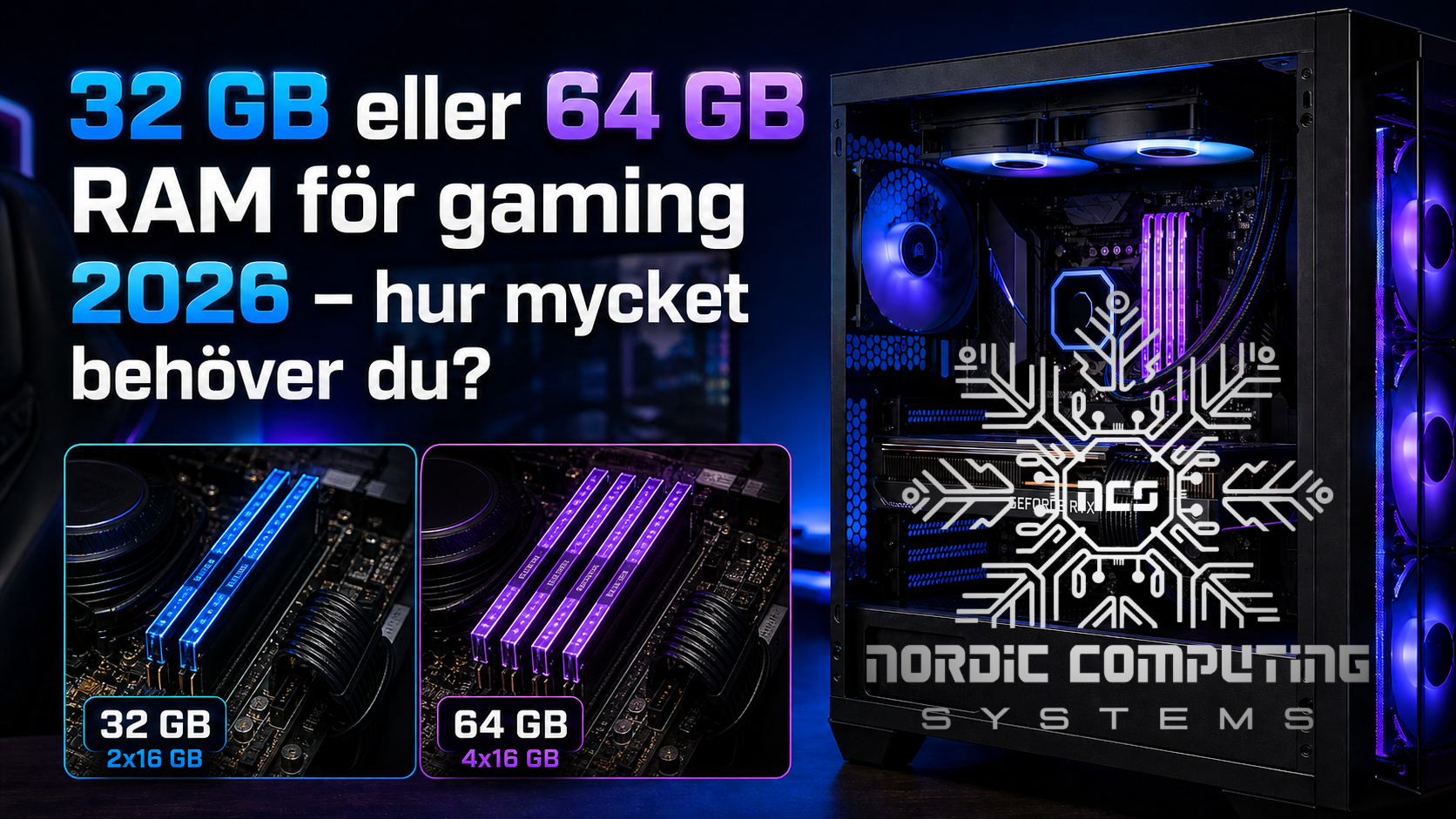 32 GB eller 64 GB RAM för gaming 2026