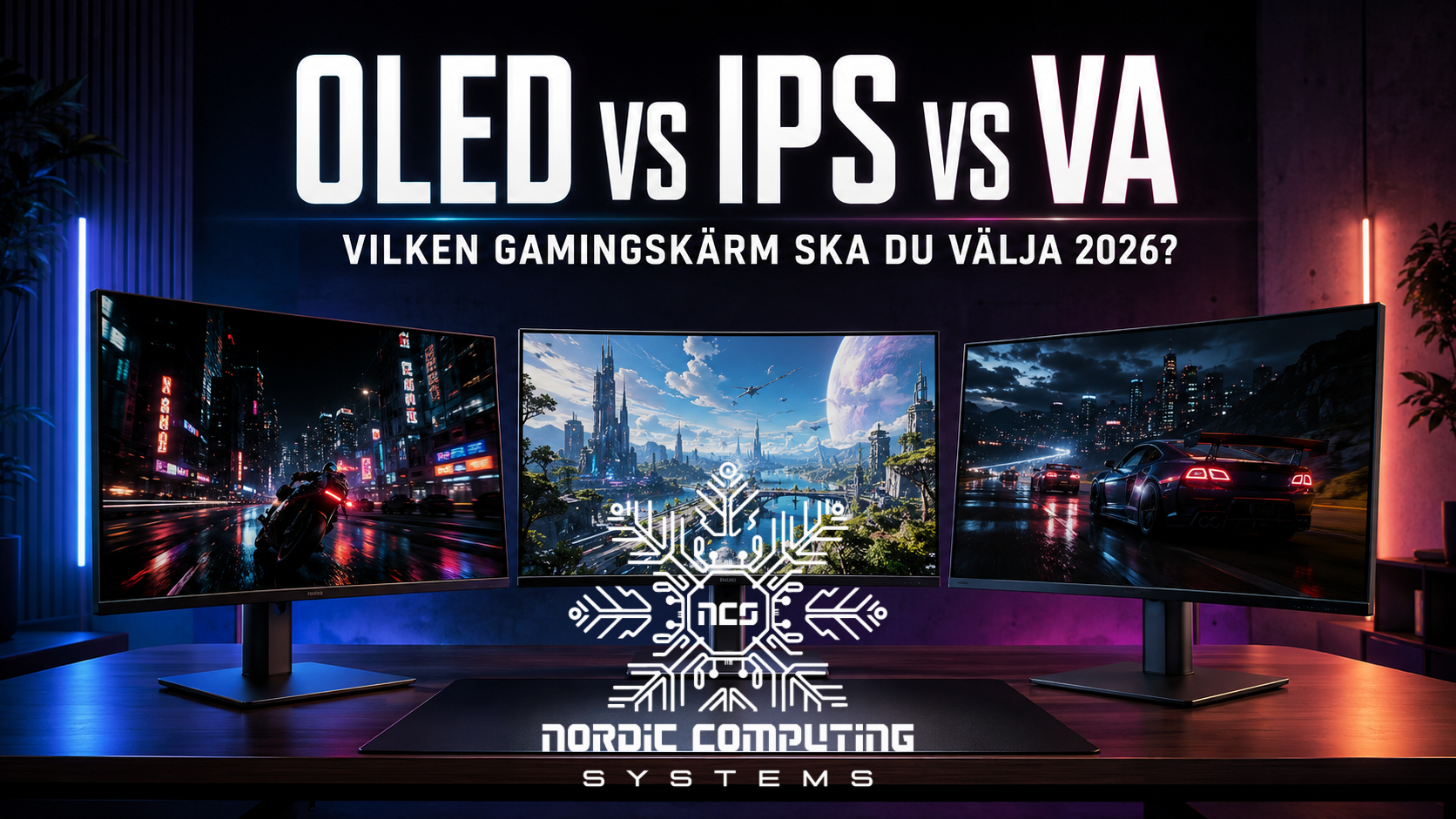 OLED vs IPS vs VA – jämförelse av paneltyper för gamingskärmar 2026