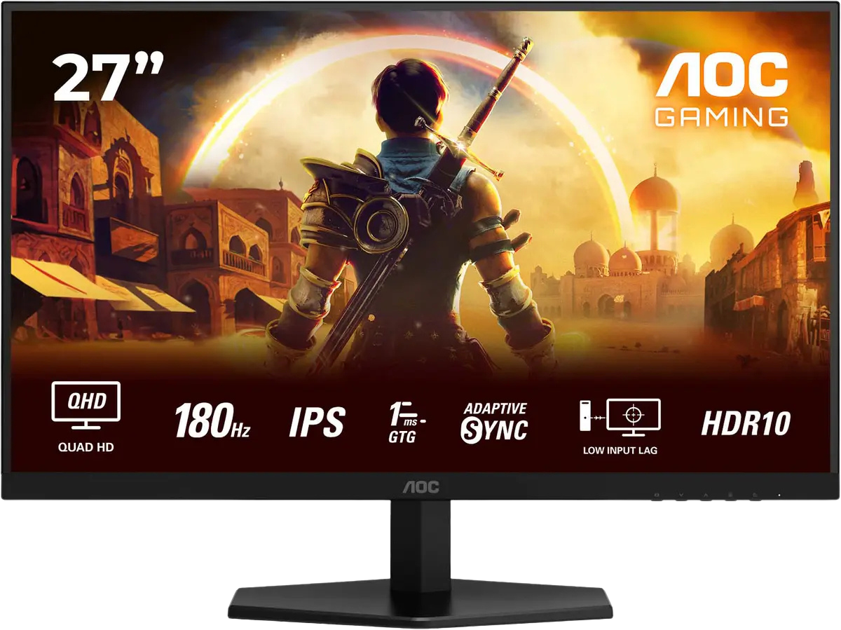 AOC Gaming Q27G42XE – 27” QHD (1440p) Fast IPS 180Hz